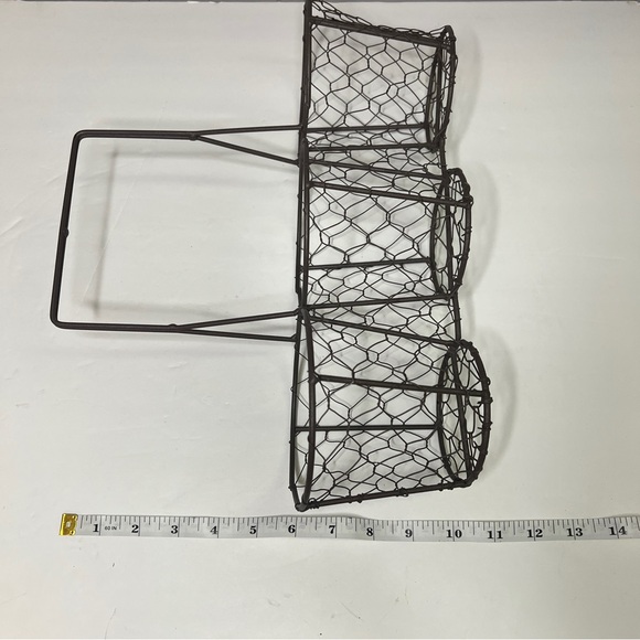 Vintage Wireware 3 Caddy Or Condiments Holder With Handle - Picture 8 of 8